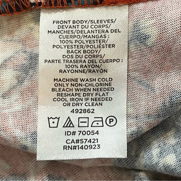 Loft Tunic Blouse Womens Size Small Petite Floral Sheer Pullover V Neck - Picture 5 of 9